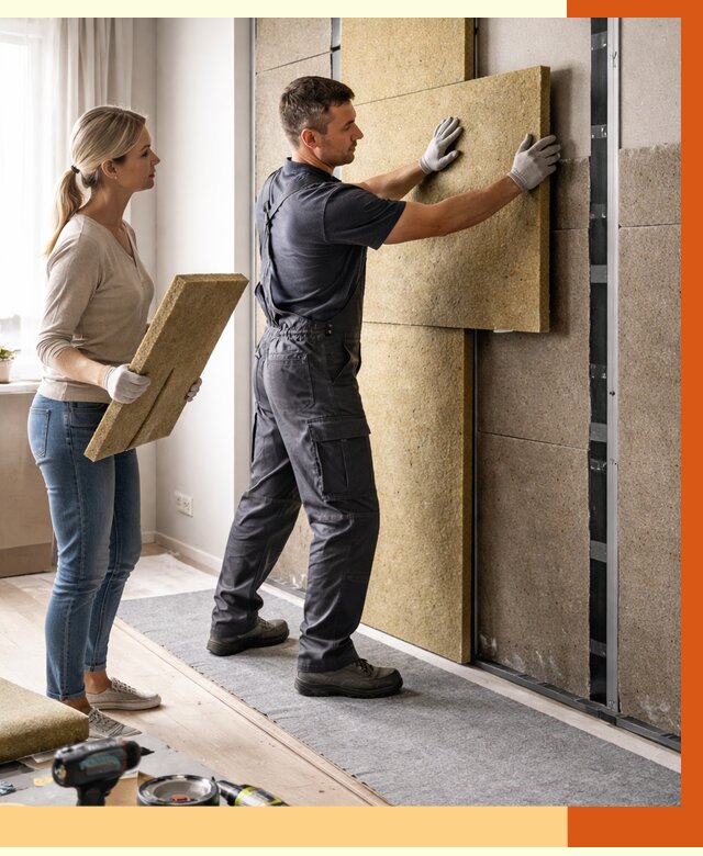 Профессиональная шумоизоляция квартиры в Котласе от 7772 руб. за м2 | ТепломастерКтл