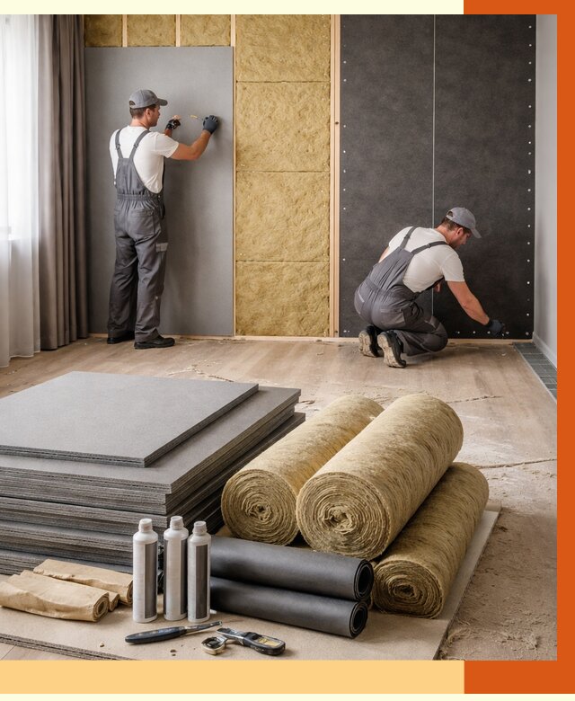 Шумоизоляция дома в Котласе от 4663 руб/м2 — комплексная звукоизоляция под ключ | ТепломастерКтл