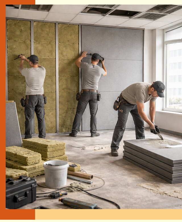 Профессиональная шумоизоляция офисов в Котласе для комфорта сотрудников