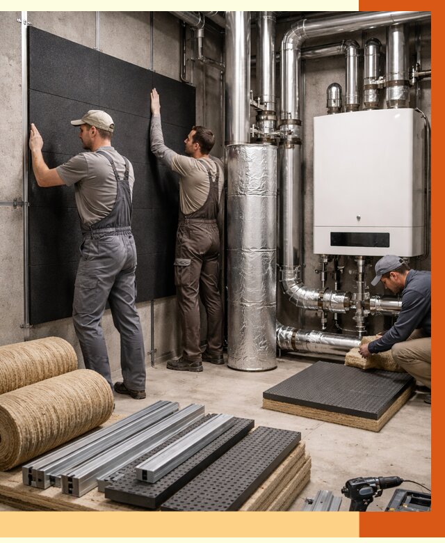 Шумоизоляция котельной в Котласе от 6736 руб. под ключ | Профессиональная звукоизоляция — ТепломастерКтл