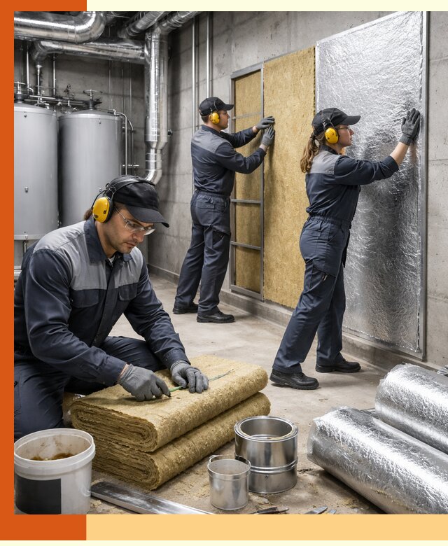 Шумоизоляция котельной в Котласе: профессиональный монтаж и материалы