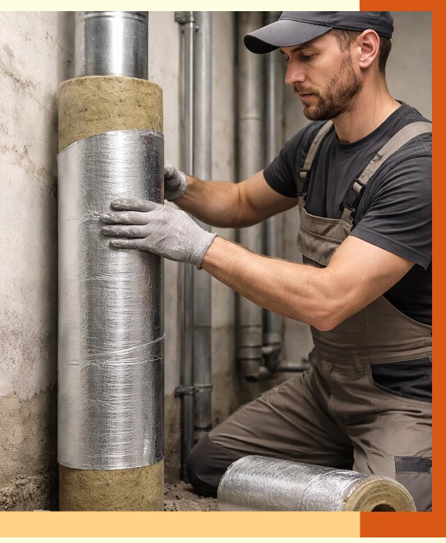 Шумоизоляция труб в Котласе от 1244 руб. — шумоподавление и звукоизоляция труб | ТепломастерКтл