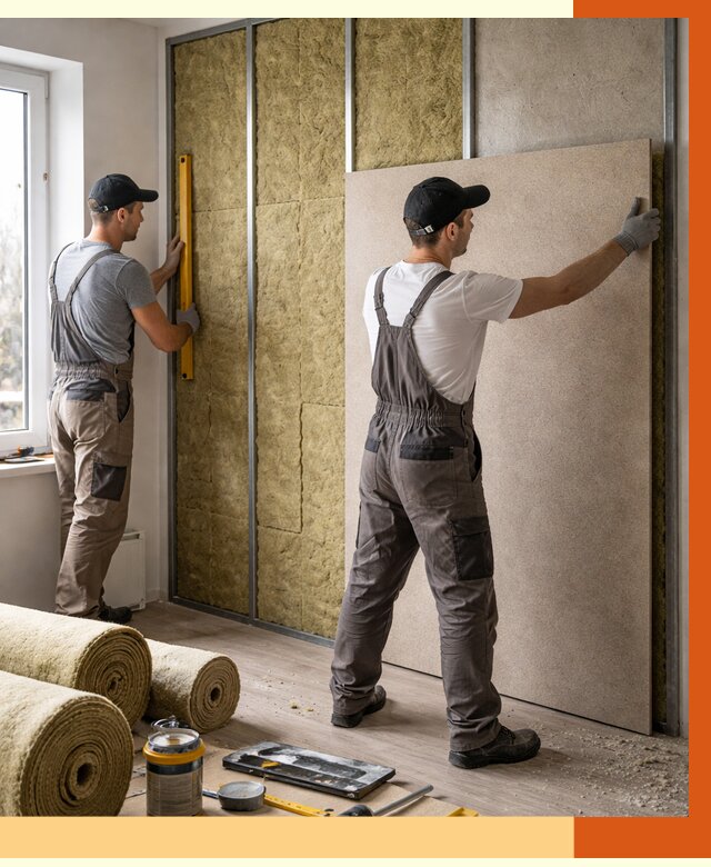 Шумоизоляция стен в Котласе от 4663 руб/м2 — звукоизоляция стен под ключ | ТепломастерКтл