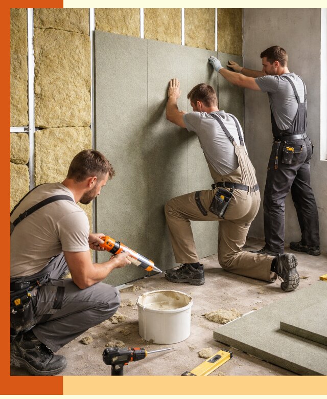 Профессиональная шумоизоляция стен в Котласе для квартир и домов