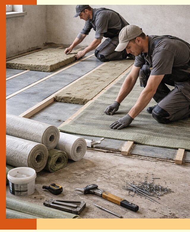 Шумоизоляция пола в Котласе — профессиональная звукоизоляция помещений