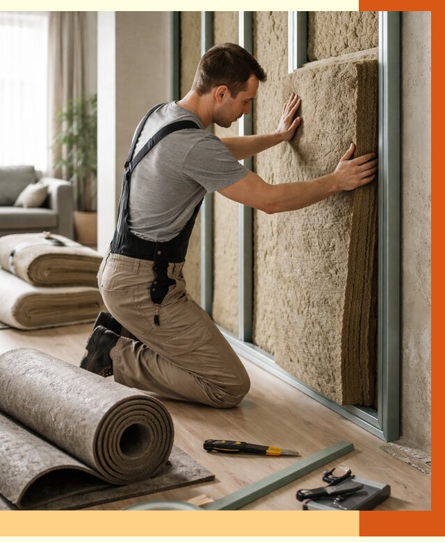 Шумоизоляция перегородок в Котласе от 1710 руб. за м2 — ТепломастерКтл