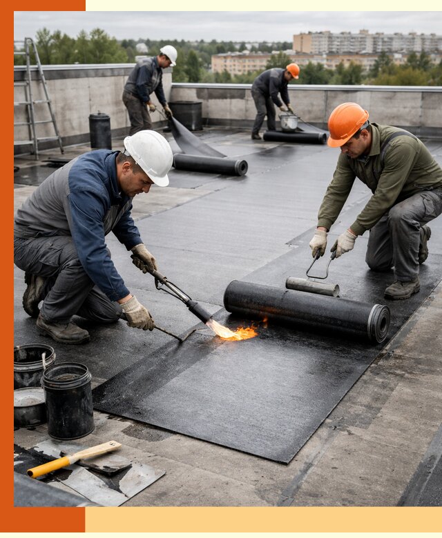 Профессиональная гидроизоляция плоской кровли в Котласе