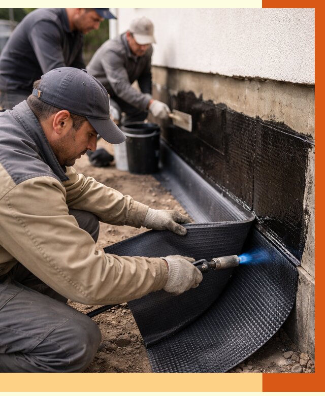 Гидроизоляция цоколя и отмостки в Котласе от 8809 руб. — ТепломастерКтл