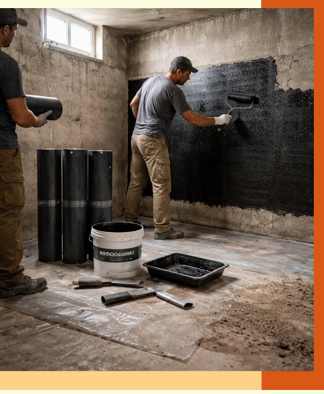 Гидроизоляция подвала в Котласе от 3627 руб. под ключ | Профессионально — ТепломастерКтл