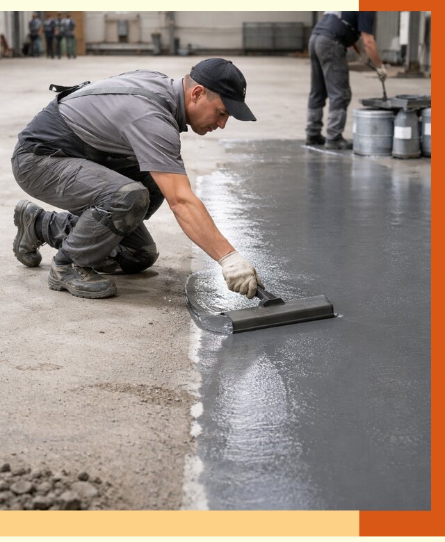 Гидроизоляция промышленного пола в Котласе от 1244 руб./м2 — ТепломастерКтл специалисты под ключ