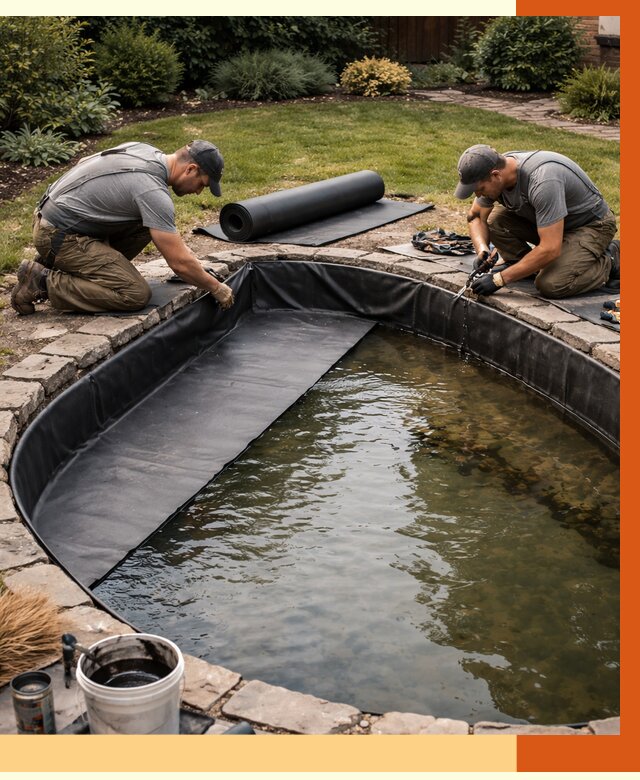 Гидроизоляция пруда в Котласе от 15545 руб. под ключ | ТепломастерКтл профессионально