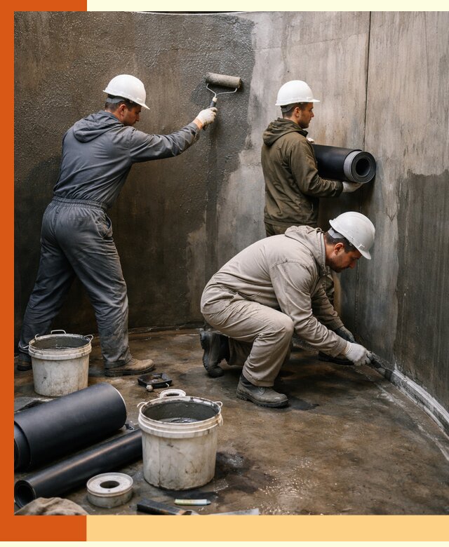 Гидроизоляция резервуара профессионально в Котласе