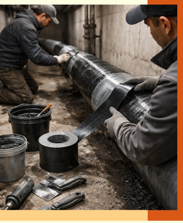 Гидроизоляция труб в Котласе от 2591 руб. — профессиональная герметизация | ТепломастерКтл