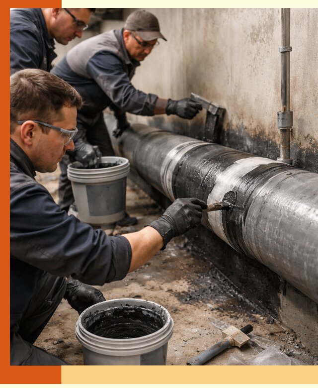 Гидроизоляция труб в Котласе — защита и герметизация коммуникаций