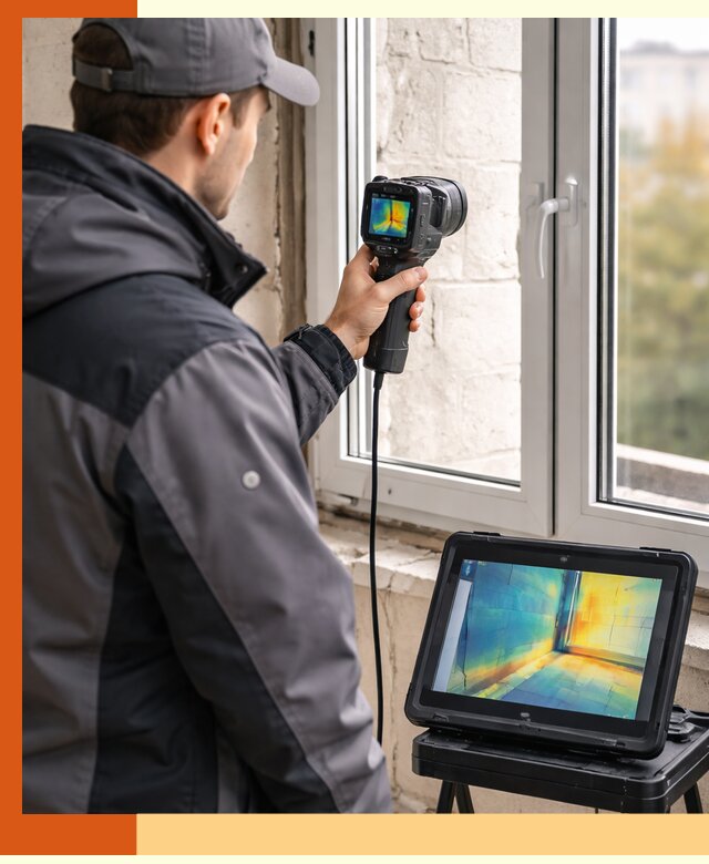 Тепловизионное обследование дома в Котласе для выявления утечек тепла