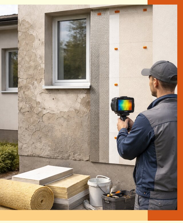 Тепловизионное обследование фасада в Котласе от 4663 руб. под ключ | ТепломастерКтл