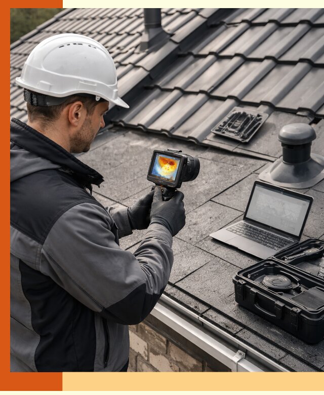 Тепловизионное обследование кровли в Котласе для выявления дефектов