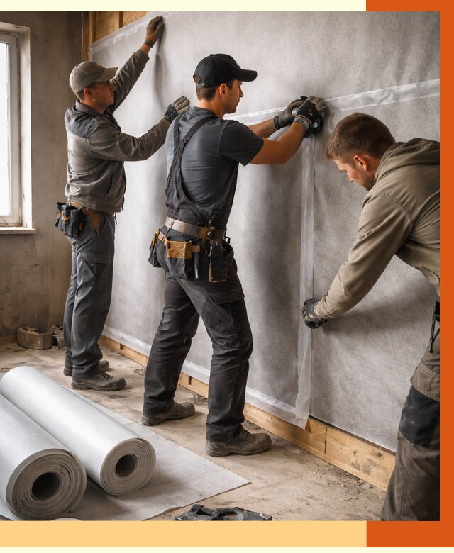 Монтаж ветроизоляции в Котласе от 4663 руб./м2 — профессионально | ТепломастерКтл